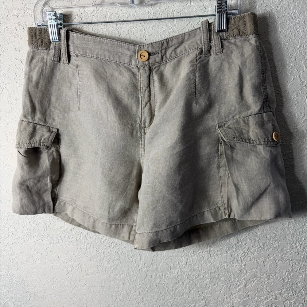 Banana Republic Linen Cargo Shorts Sz 8